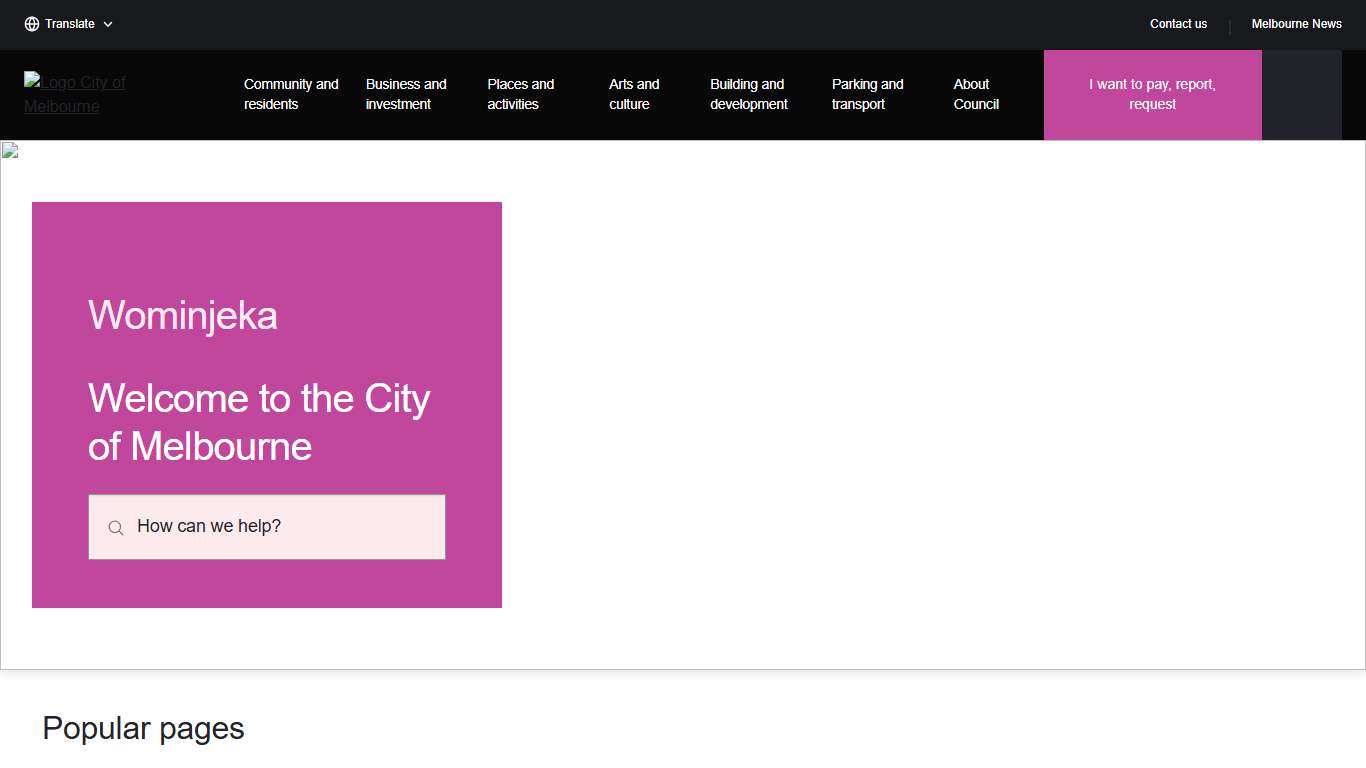 City of Melbourne :: Homepage City of Melbourne